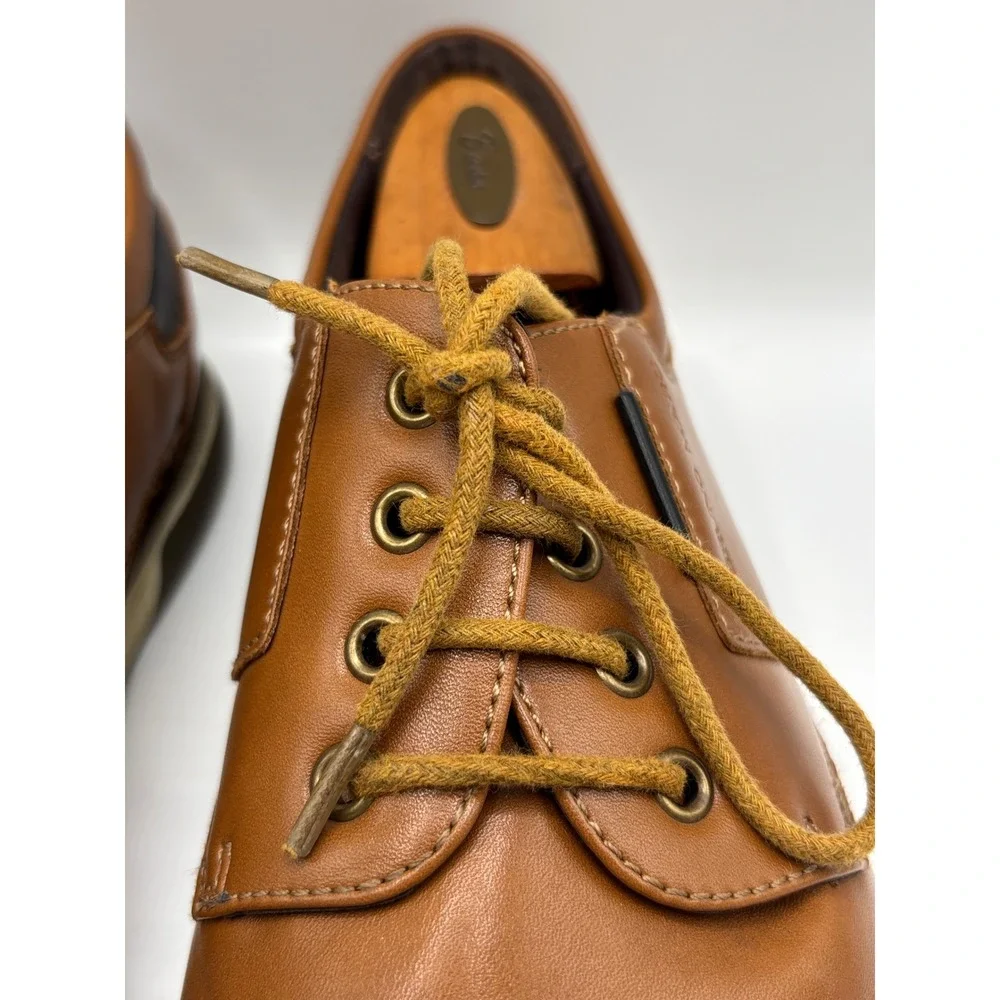 Bruno Marc Men's Brown Leather Lace-Up Casual Derby Shoes Size 10